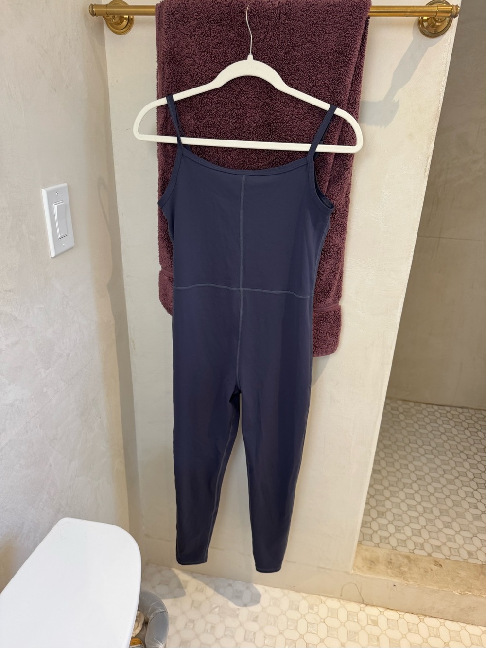 Slim Spaghetti-Strap Jumpsuit in Deep Navy